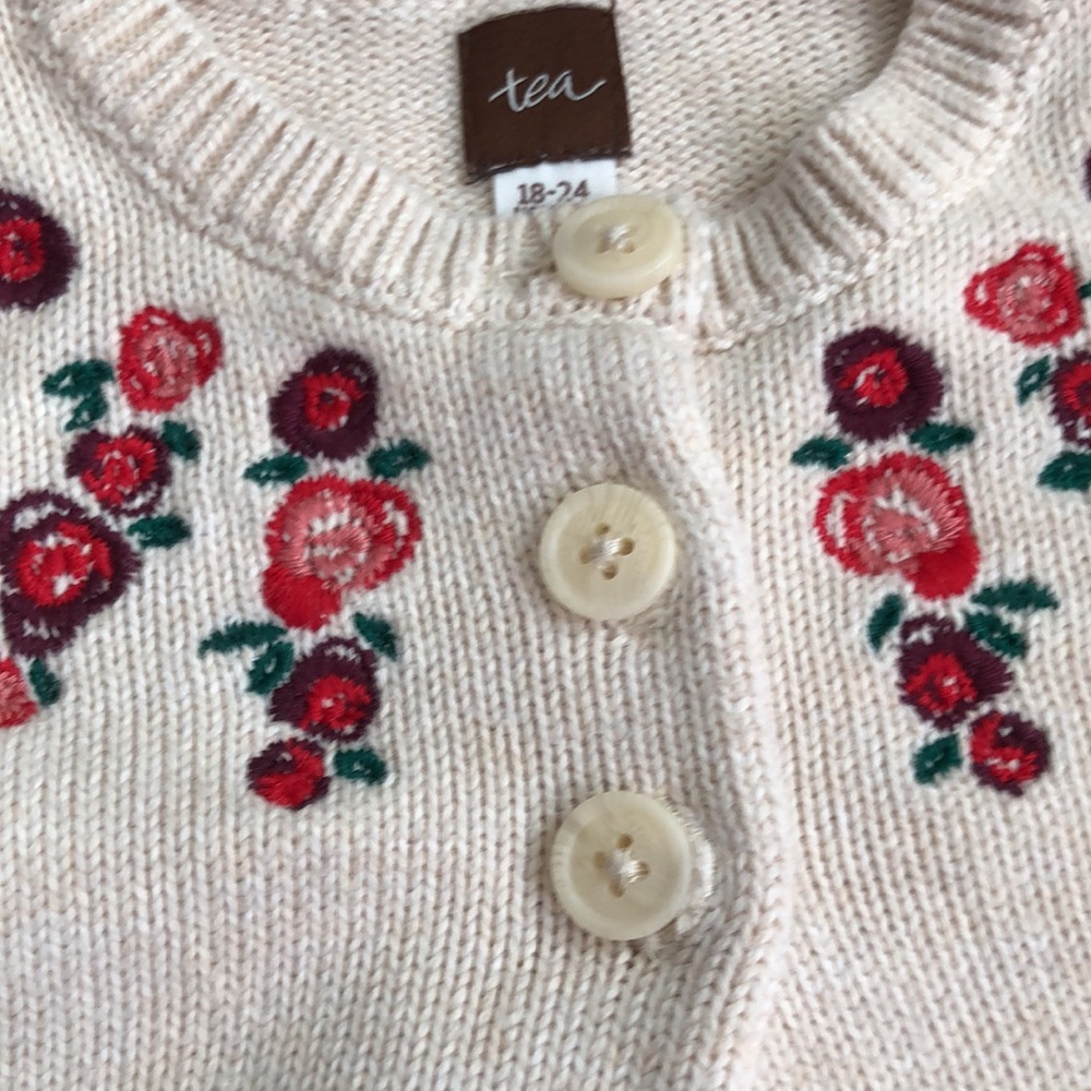 Tea collection 2Y size cardigan and skirt combo - Picture 3 of 14